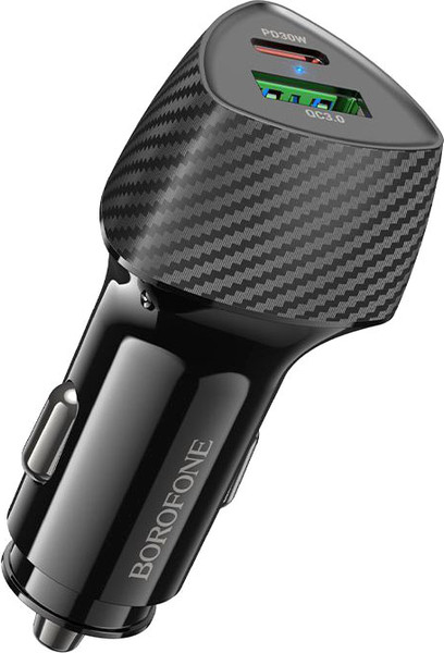 Изображение товара Адаптер питания автомобильный Borofone BZ31C (черный)