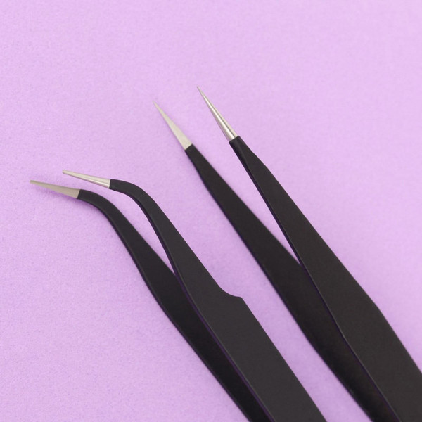 Изображение товара Пинцет для наращивания ресниц Queen Fair 3967580 (2шт)