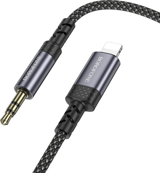 Изображение товара Кабель Borofone BL24 Lightning-AUX (1м, металлик)