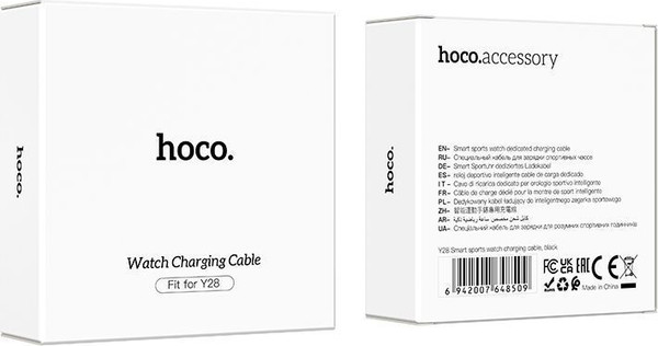 Изображение товара Зарядный кабель Hoco Y28 для смарт-часов (черный)