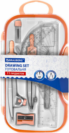 Изображение товара Готовальня Brauberg School Kit / 210717 (персиковый)