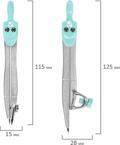 Изображение товара Готовальня Brauberg School Kit / 210706 (мятный)