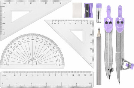 Изображение товара Готовальня Brauberg School Kit / 210714 (лавандовый)