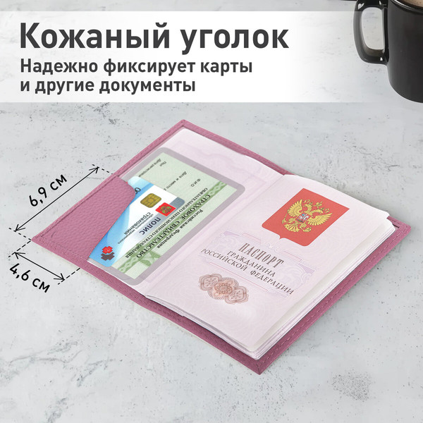 Изображение товара Обложка на паспорт Brauberg 238861 (пудровый)