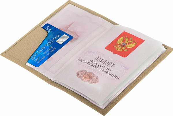 Изображение товара Обложка на паспорт Brauberg 238863 (бежевый)