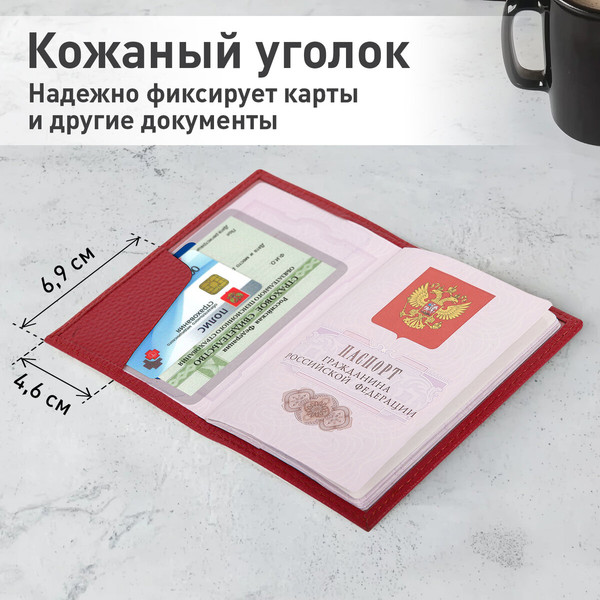 Изображение товара Обложка на паспорт Brauberg 238865 (красный)