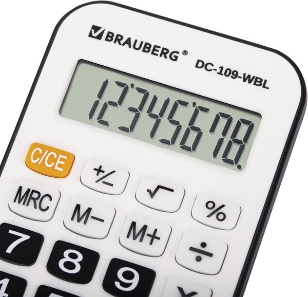 Изображение товара Калькулятор Brauberg 272643 (белый/черный)