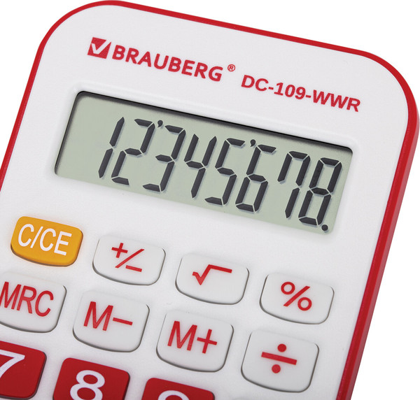 Изображение товара Калькулятор Brauberg 272644 (белый/красный)