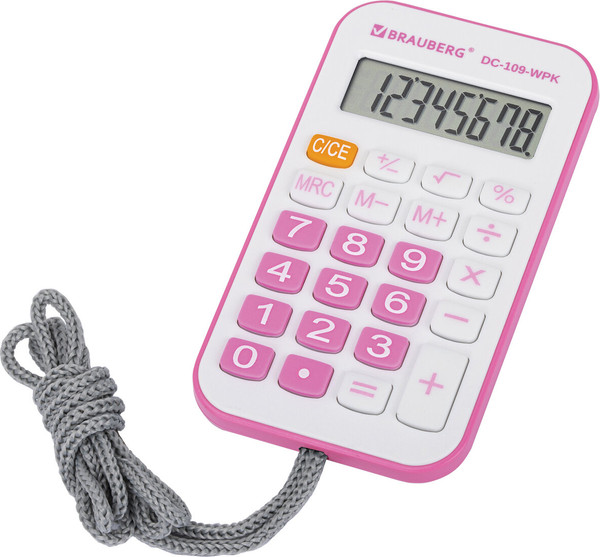 Изображение товара Калькулятор Brauberg 272646 (белый/розовый)
