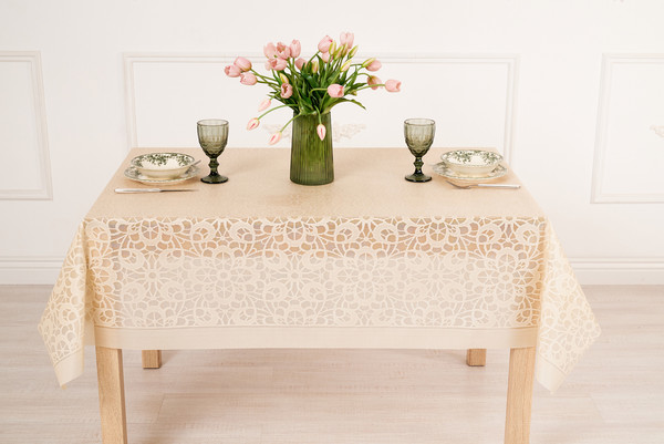 Изображение товара Скатерть Stolima Pina Lace 7006 Элеганс (160x140)