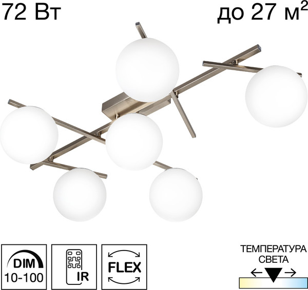Изображение товара Люстра Citilux Dorsy CL223161 (хром матовый)