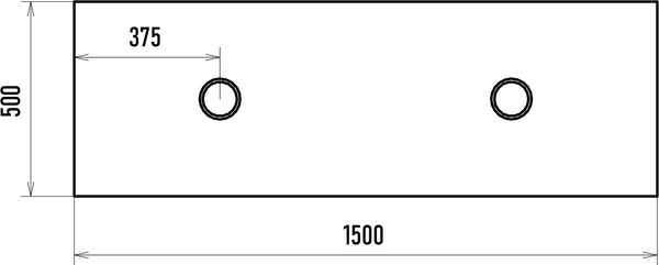 Изображение товара Столешница для тумбы в ванную Misty Виста 150 / УТ000025082 (черный мрамор)