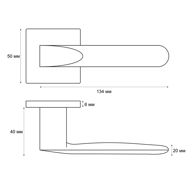 Изображение товара Ручка дверная Vrata 2173 AL серия 03 Slim (никель)