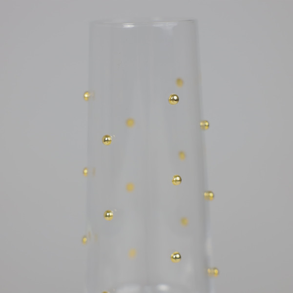 Изображение товара Бокал AksHome Dots Флют (прозрачный c золотыми каплями)