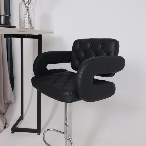 Изображение товара Стул барный AksHome Elton (экокожа черный/хром)