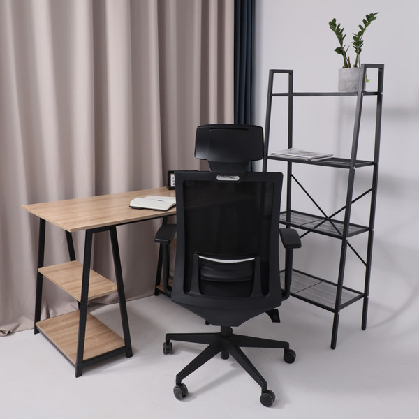 Изображение товара Кресло офисное AksHome Arcus (черная сетка/ткань/черный полиамид)