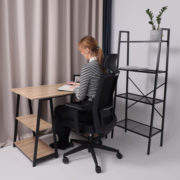 Изображение товара Кресло офисное AksHome Arcus (черная сетка/ткань/черный полиамид)