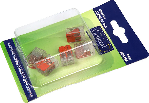 Изображение товара Набор клемм General Lighting GTER4-02-BL5 / 800409 (5шт)