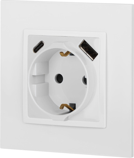 Изображение товара Розетка ЭРА Elegance 14-4108-01 2P+E 16A-250В / Б0067736 (белый)
