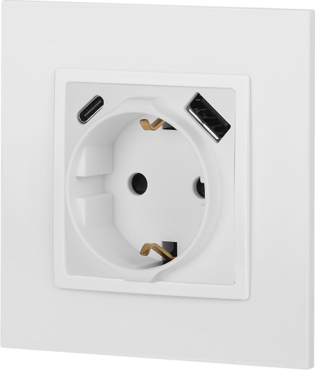 Изображение товара Розетка ЭРА Elegance 14-4108-01М 2P+E 16A-250В / Б0067710 (белый матовый)