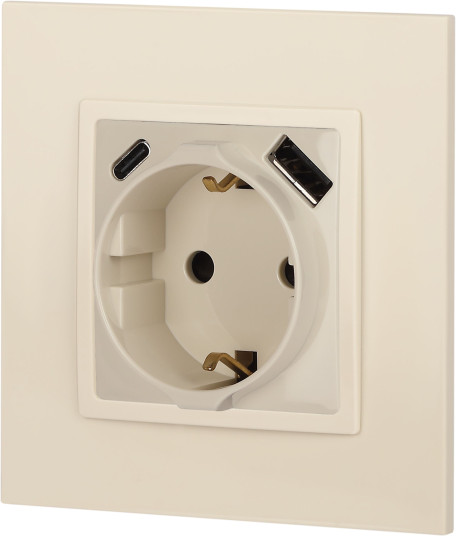Изображение товара Розетка ЭРА Elegance 14-4108-02 2P+E 16A-250В / Б0067725 (слоновая кость)