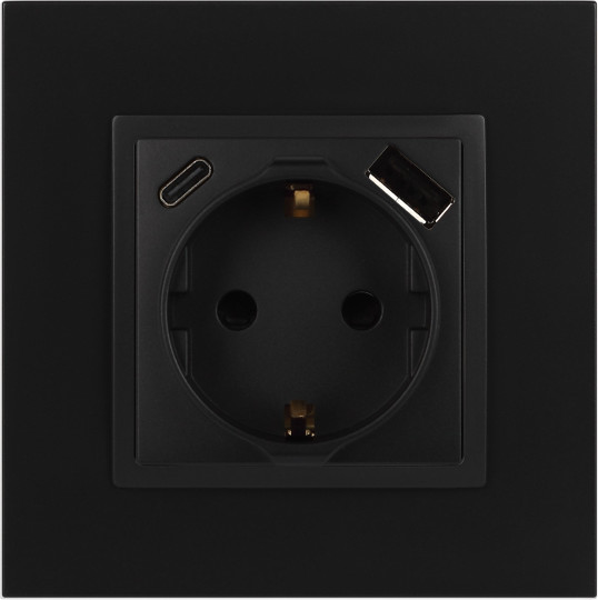 Изображение товара Розетка ЭРА Elegance 14-4108-05 2P+E 16A-250В / Б0067724 (антрацит)