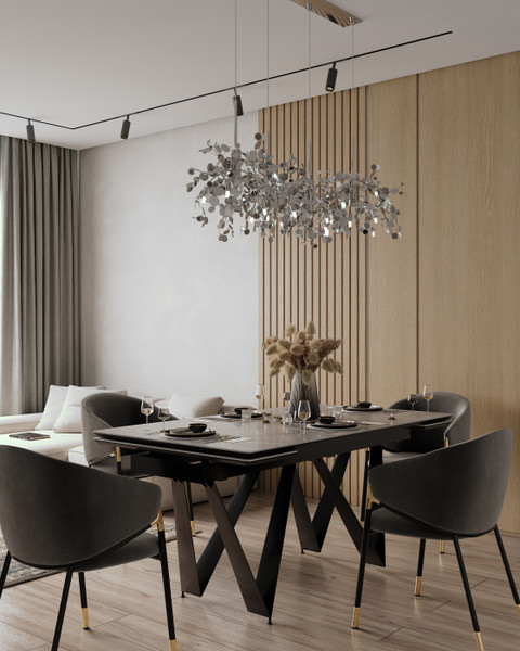 Изображение товара Стул Woodville Molton (серый/черный/золотой)