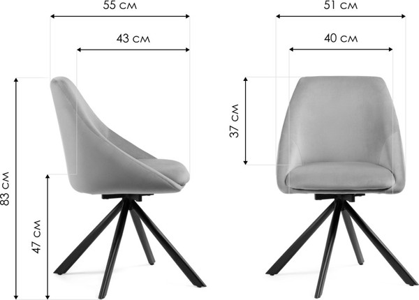Изображение товара Стул Woodville Окленд поворотный (темно-зеленый/черный)