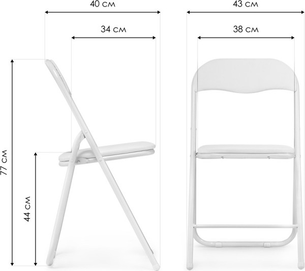 Изображение товара Стул складной Woodville Fold 1 / 15478 (white/white)
