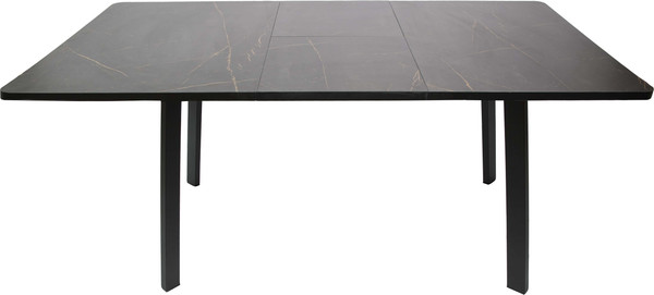 Изображение товара Обеденный стол ВВР Миллер пластик 120-160x80 (каспий черное золото/черный №3)