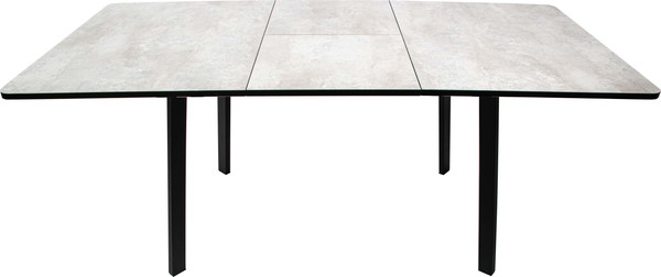 Изображение товара Обеденный стол ВВР Миллер ЛДСП 120-160x80 (камень светлый/черный №3)