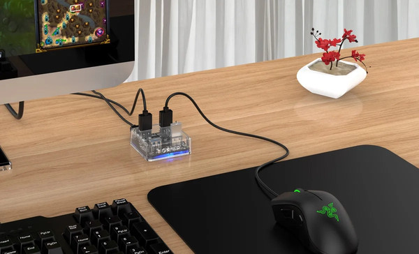 Изображение товара USB-хаб Orico MH4U-U3-10-CR-BP (прозрачный)