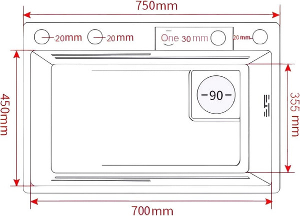 Изображение товара Мойка кухонная со смесителем Diadonna DS7545B