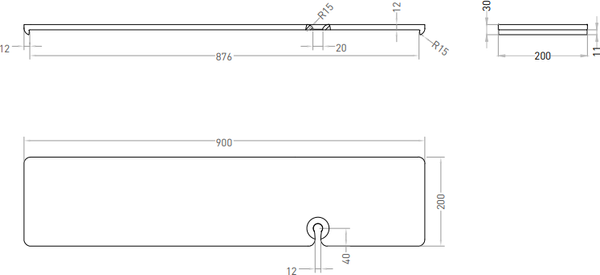 Изображение товара Полка на ванну Salini Gabbiano Basic 1906202M (S-Stone, белый матовый)