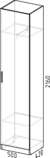 Изображение товара Шкаф Интермебель 420 / МР-05 (кашемир)