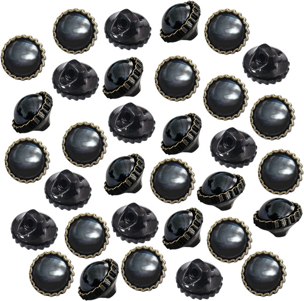 Изображение товара Набор пуговиц Sentex PN-12-11.5 (50шт, черный/золотой)
