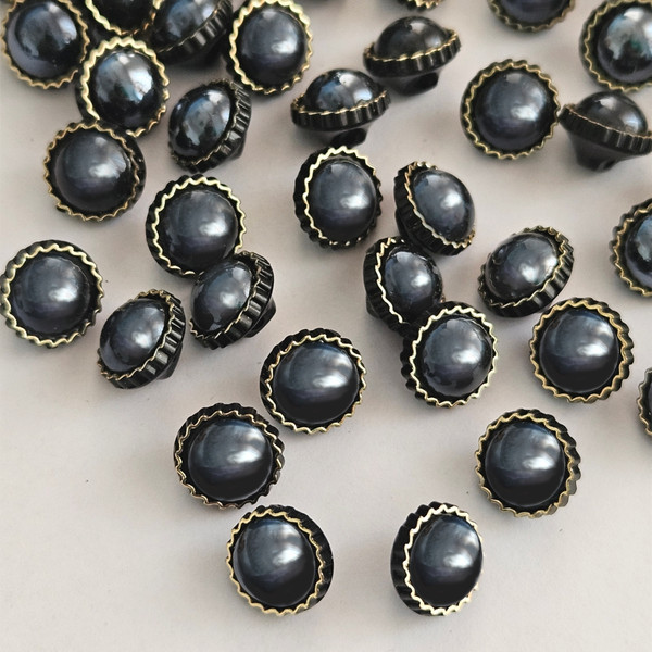 Изображение товара Набор пуговиц Sentex PN-12-11.5 (50шт, черный/золотой)