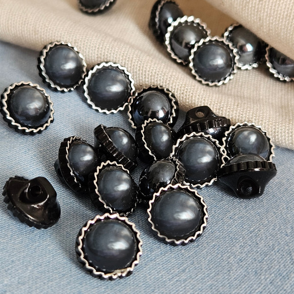 Изображение товара Набор пуговиц Sentex PN-12-11.5 (20шт, черный/серебряный)