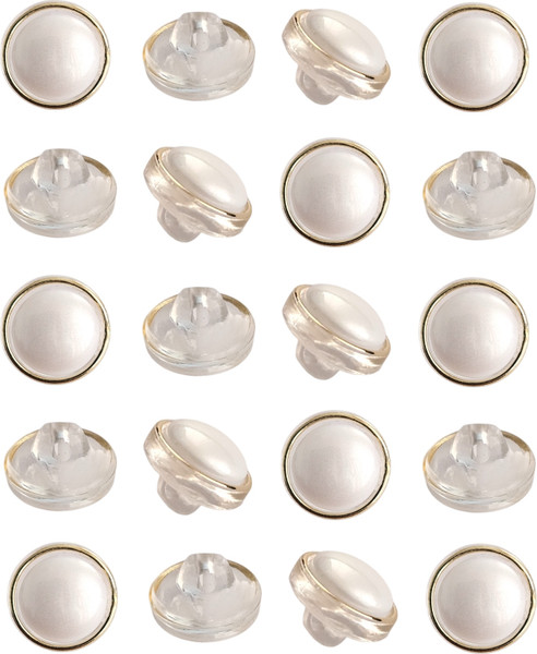 Изображение товара Набор пуговиц Sentex PN-19-11.5 (20шт, белый/золотой)