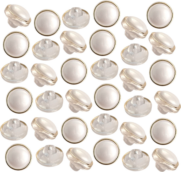 Изображение товара Набор пуговиц Sentex PN-19-11.5 (50шт, белый/золотой)