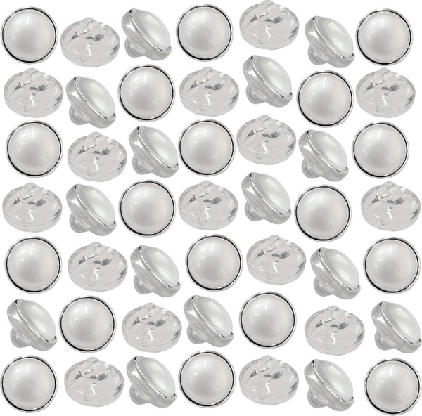 Изображение товара Набор пуговиц Sentex PN-19-11.5 (100шт, белый/серебряный)