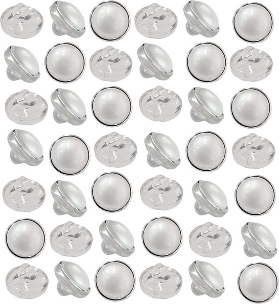 Изображение товара Набор пуговиц Sentex PN-19-11.5 (50шт, белый/серебряный)