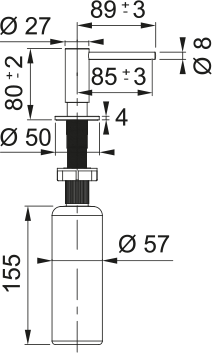 Изображение товара Дозатор встраиваемый в мойку Franke Atlas 112.0717.084