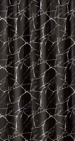 Изображение товара Шторка-занавеска для ванны Perfecto Linea Secret 36-118202 (черный мрамор)