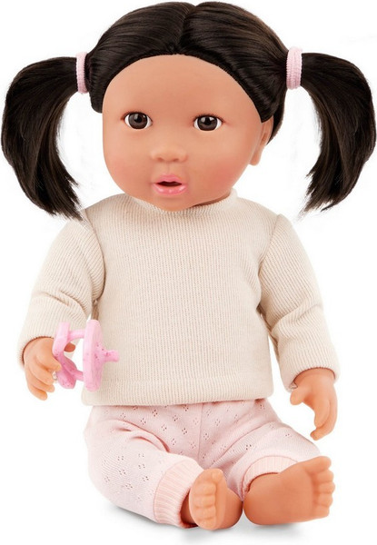 Изображение товара Пупс с аксессуарами LullaBaby С темными волосами в бежевой кофте, азиатка / LBY7283