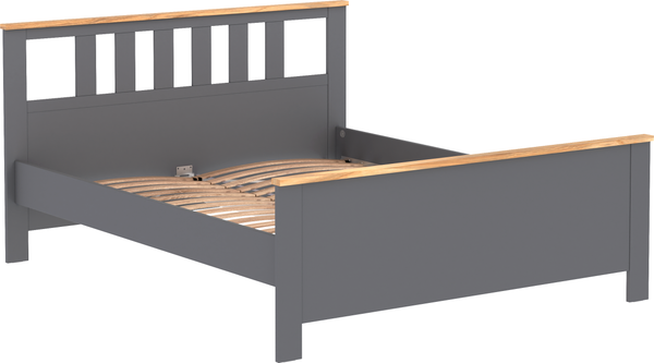 Изображение товара Двуспальная кровать Mio Tesoro Сага 160x200 2.08.04.070.15 (серый/ясень)