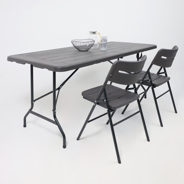 Изображение товара Стол складной AksHome 180x76x74 (темно-серый)