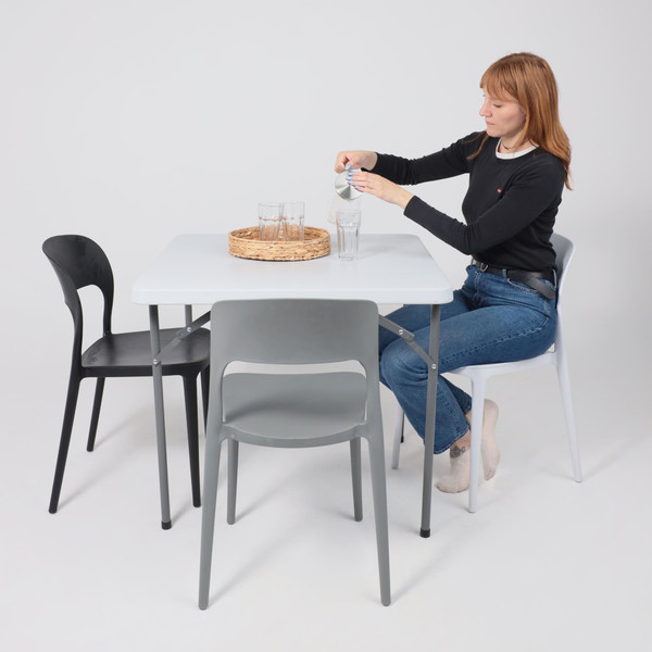 Изображение товара Стол складной AksHome 86x86x74 (белый)