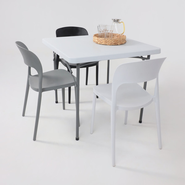 Изображение товара Стол складной AksHome 86x86x74 (белый)