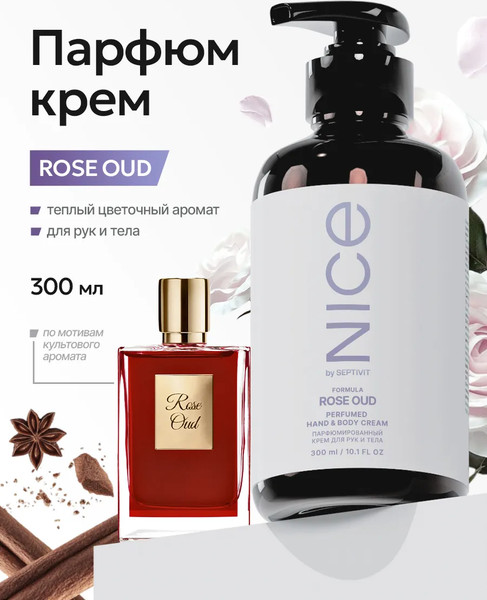 Изображение товара Крем для тела NICE by Septivit Formula 03 Парфюмированный для рук и тела (300мл)